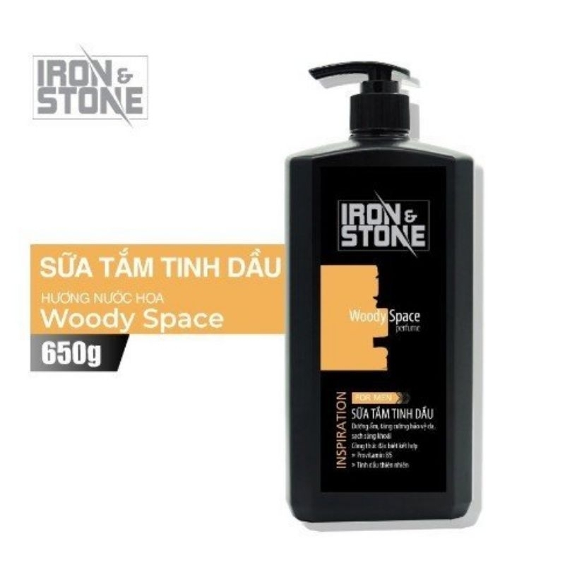 Sữa tắm tinh dầu IRON & STONE innovation 650g - Dành cho nam ( giao mùi ngẫu nhiên)