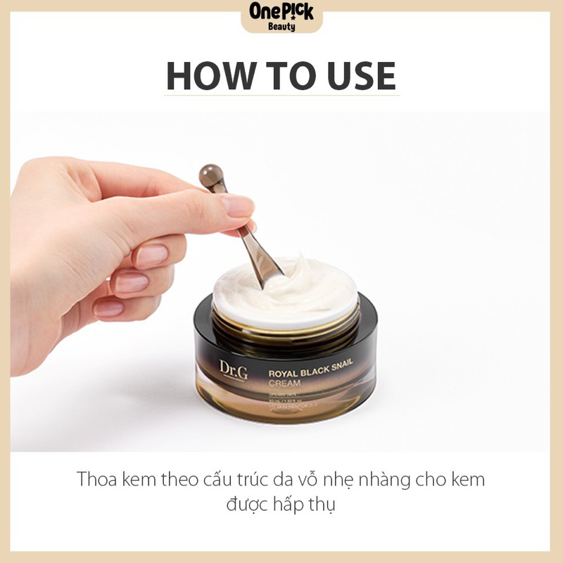 Kem dưỡng ẩm ốc sên đen Dr.G Royal Black Snail Cream 6ml