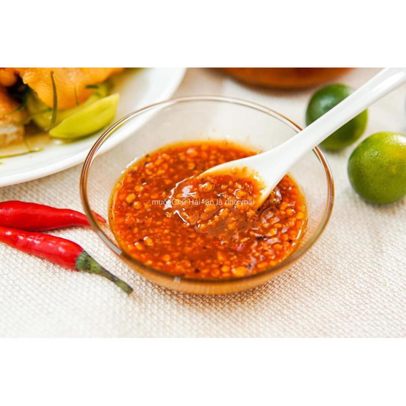 Sốt Muối Chú Hải cay vừa500g- tặng 1b bánh tráng 100g
