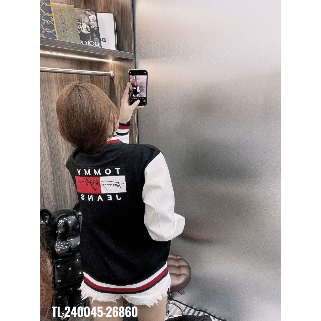 🔥Hot🔥Áo khoác bomber Tommy thêu bảng thiết kế hot trend Nam nữ New 2023