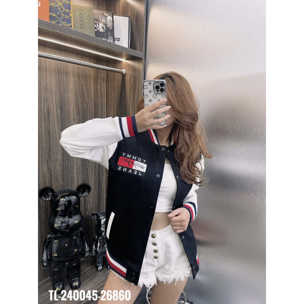 🔥Hot🔥Áo khoác bomber Tommy thêu bảng thiết kế hot trend Nam nữ New 2023