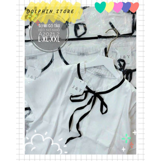 BIGSIZE Áo sơ mi cổ bèo bigsize - Sơ mi nữ bigsize