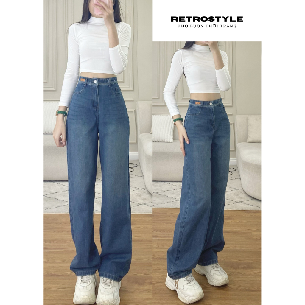 Quần jean suông dáng dài - Retrosyle- Quanjeanongrong9323_P8K2