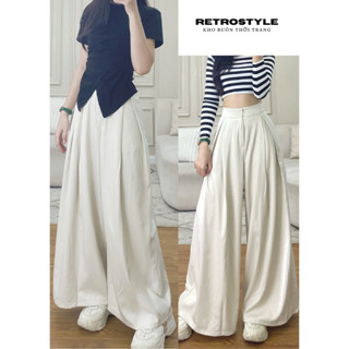 Quần Tây Nữ Ống Cực Rộng Xếp Ly Đủ Màu RetroStyle Back To School Quần Đi Học Đi Làm