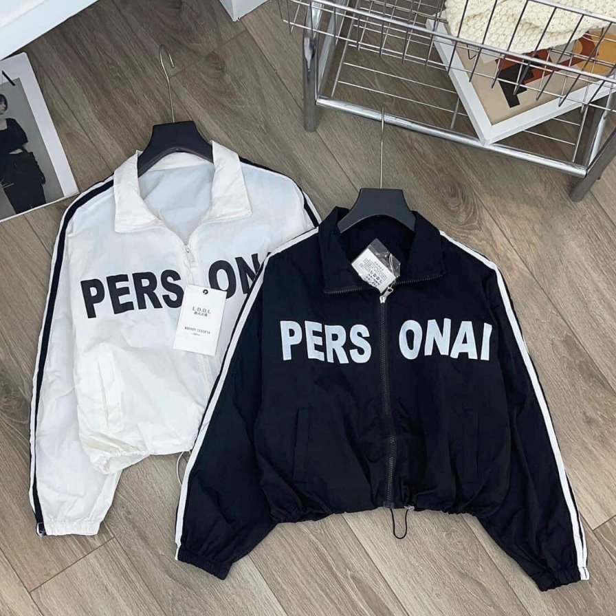Áo khoác nữ Personal kiểu dáng croptop chất liệu dù hai lớp cao cấp hottren 2023