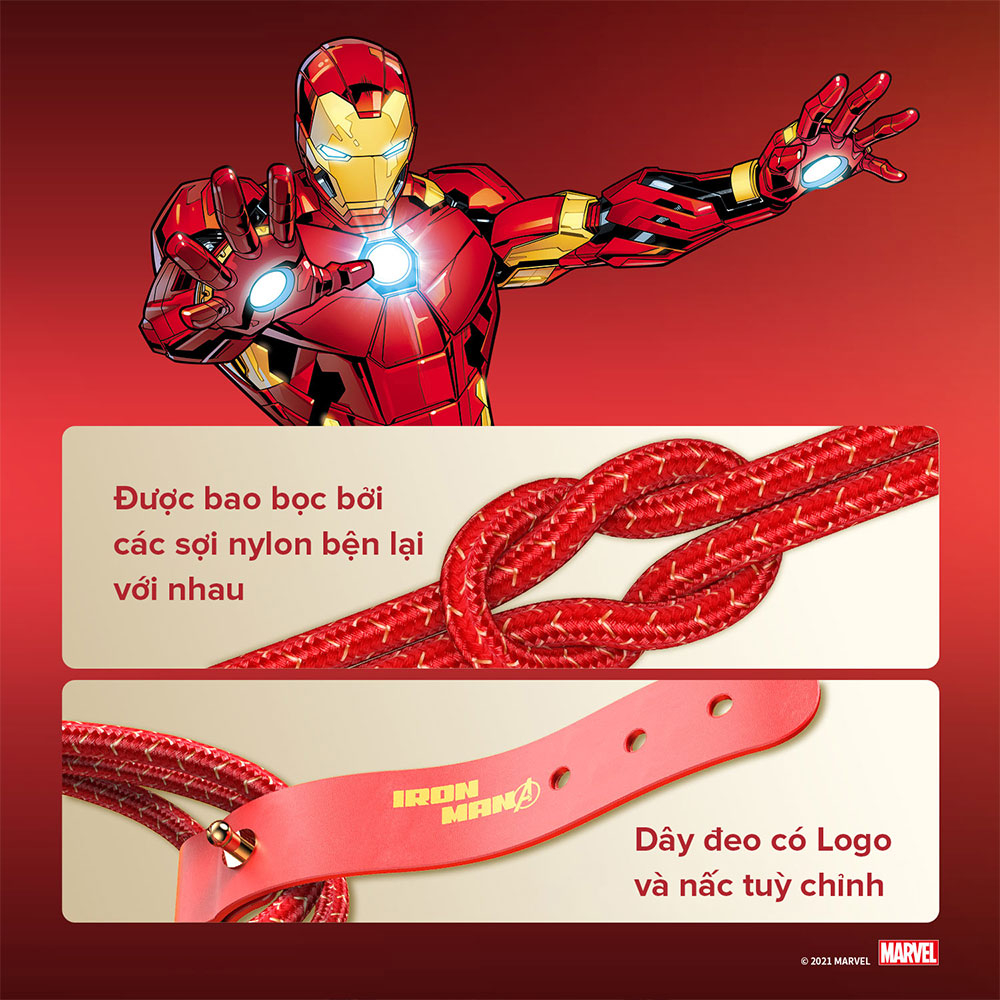 Cáp Sạc Anker USB-C to L A9551 Sạc Nhanh PD Cho iP8-14PRM Bện Dù Phiên Bản Marvel