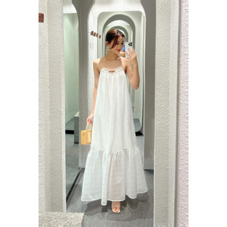 Đầm 2 dây maxi phối sọc - Everluxe