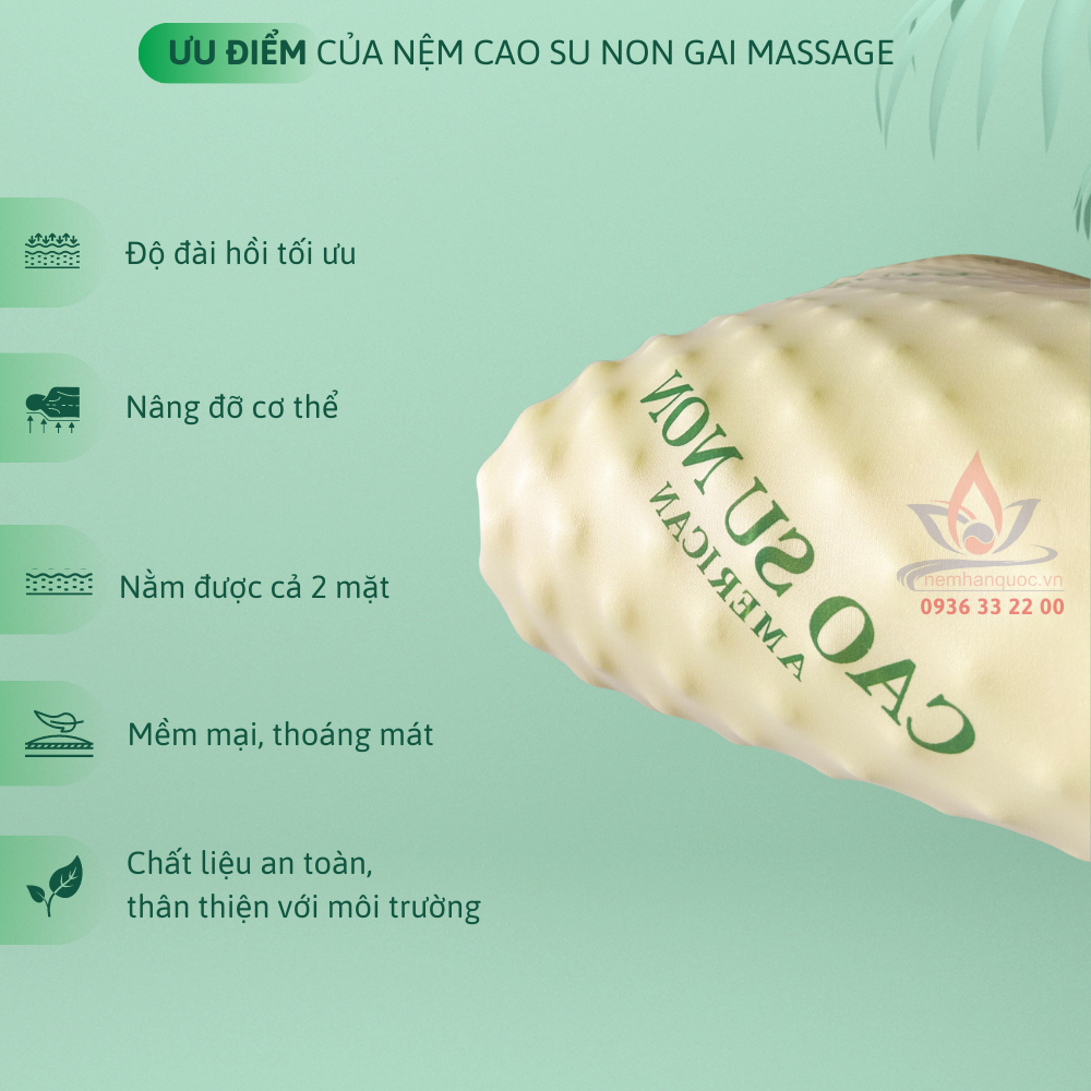 🔥 GIÁ TẬN XƯỞNG 🔥 Nệm cao su Foam Massage American  dày 5cm, mềm nhẹ, thoáng mát