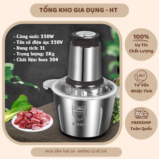 Máy xay thịt, máy xay đa năng cối inox 304, công suất 250w- xay thực phẩm