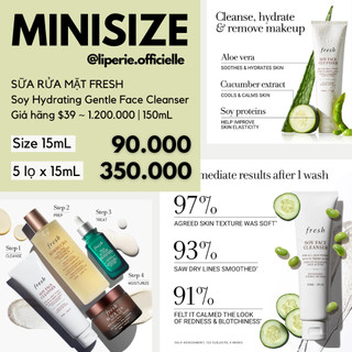 [Fresh] Sữa rửa mặt đậu nành minisize Fresh Soy Hydrating Gentle Face Cleanser