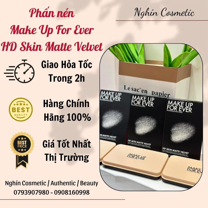 Phấn Nén Make Up For Ever HD Skin Matte Velvet - CHÍNH HÃNG