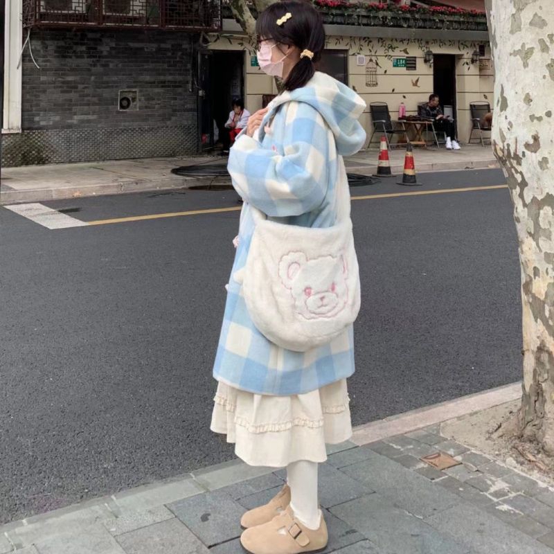 Chân váy dài bigsize có quần bên trong,chân váy dáng dài ulzzang thiết kế hàn quốc cho học sinh màu be kem sữa 01