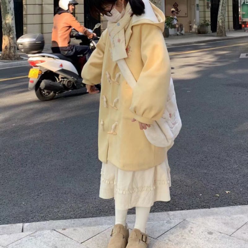 Chân váy dài bigsize có quần bên trong,chân váy dáng dài ulzzang thiết kế hàn quốc cho học sinh màu be kem sữa 01