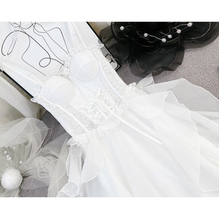 VÁY MAXI BÈO 2 dây PHỐI ĐAN DÂY EO 160724