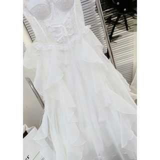 VÁY MAXI BÈO 2 dây PHỐI ĐAN DÂY EO 160724