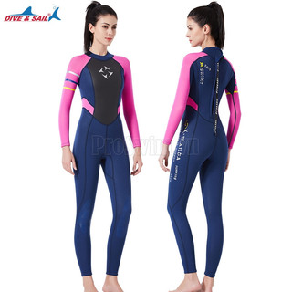 Bộ Bơi Liền Nữ Giữ Nhiệt Dày Wetsuit 3mm Đen Chống Lạnh Chuyên Bơi Mùa Đông