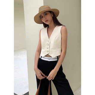 Pass vest gile 2 lớp trắng kem mặc 1 lần