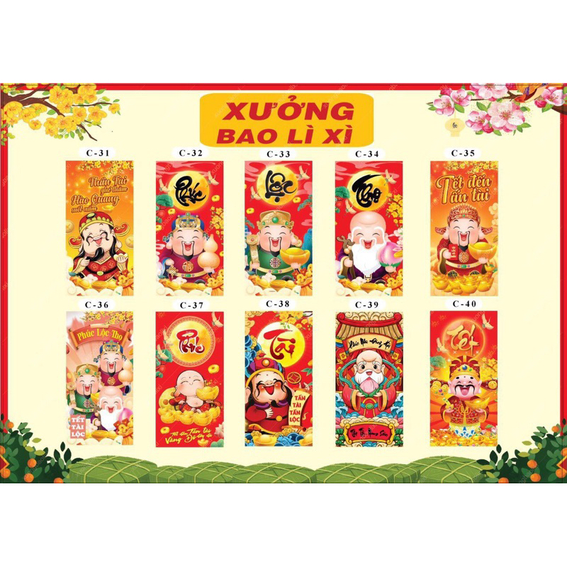 Lì Xì Xấp 10 Cái Từ Mẫu 33 - 50