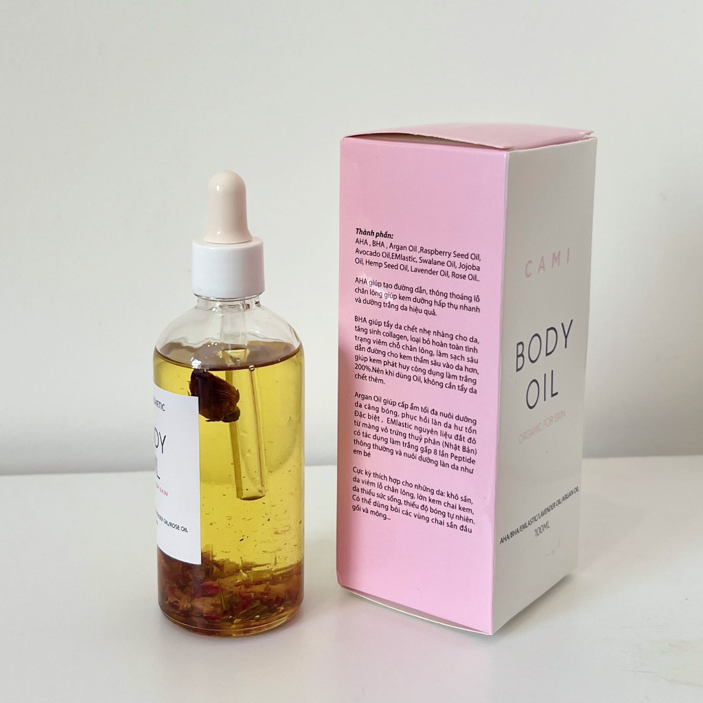 Body Oil Dầu dưỡng trắng da CAMICOSMETIC 100ml