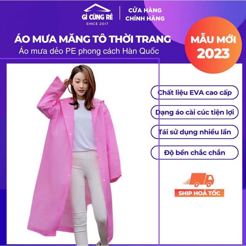 Áo mưa cao cấp mặc sử dụng được nhiều lần ** Cực chất cực dễ thương
