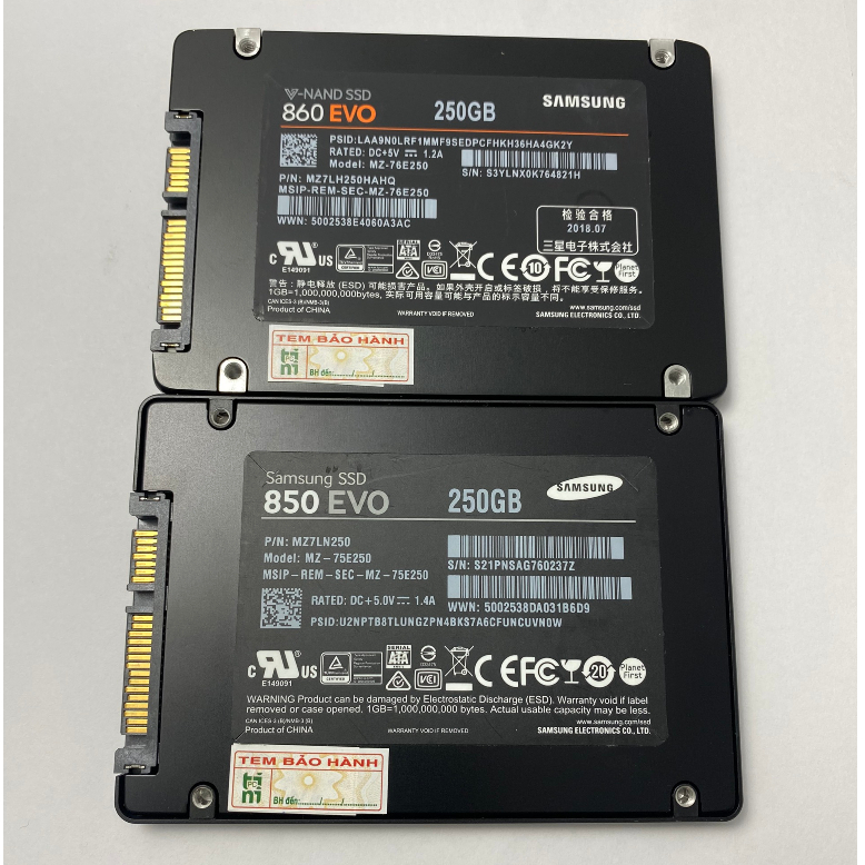 Ổ cứng SSD 250Gb Samsung siêu bền, hàng tháo máy chính hãng, bảo hành 3 năm