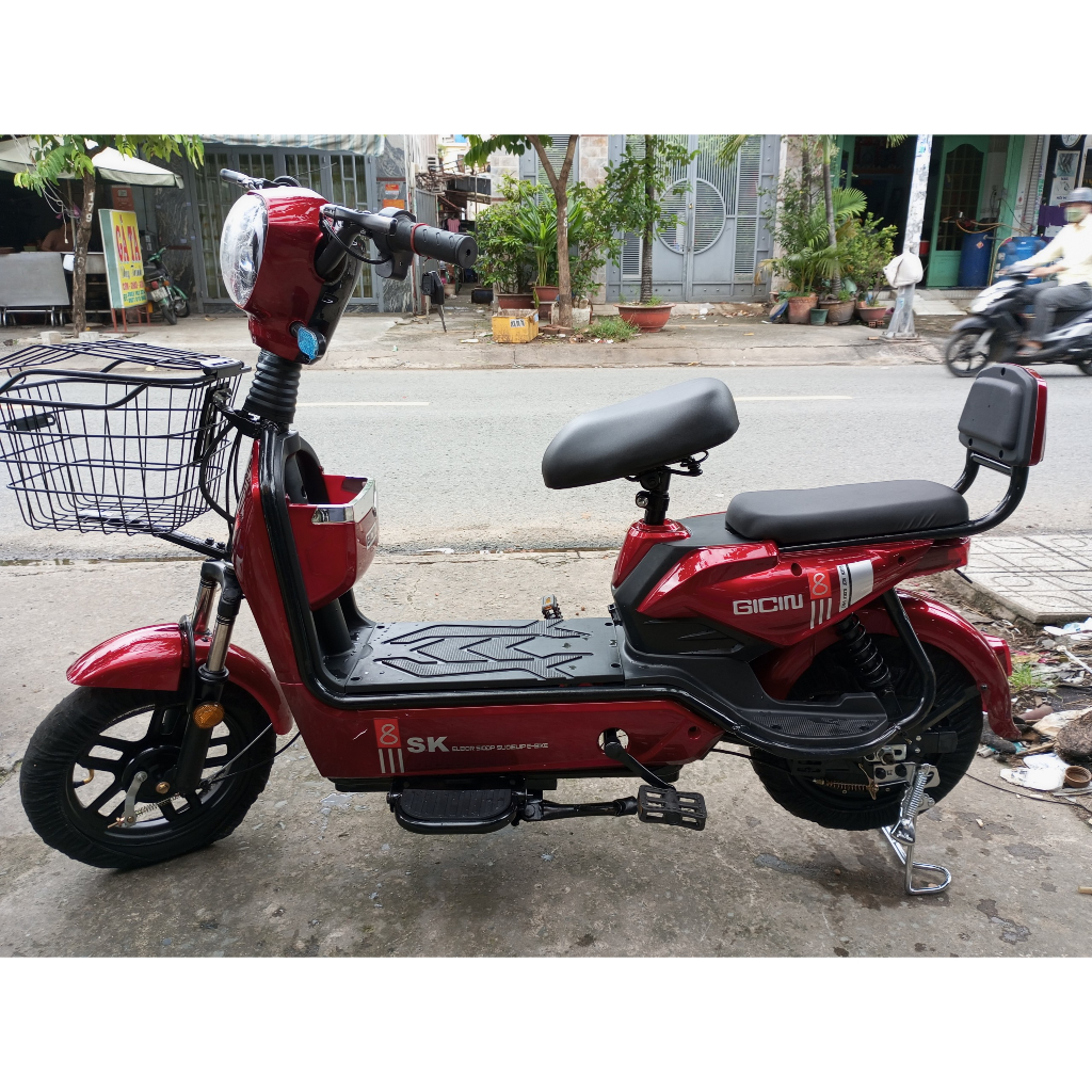 Xe đạp điện Gicin có yên sau bảo hành chính hãng mẫu xe đạp điện học sinh cao cấp