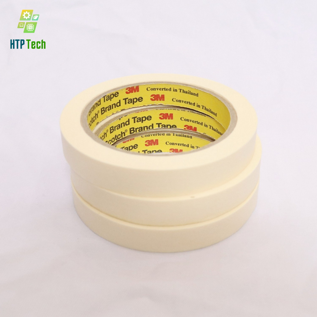 Băng keo giấy 3M dùng che sơn khổ 1,5cm dài 27m Masking Tape 3M
