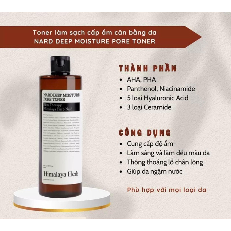 TONER LÀM SẠCH CẤP ẨM SÂU NARD DEEP MOISTURE