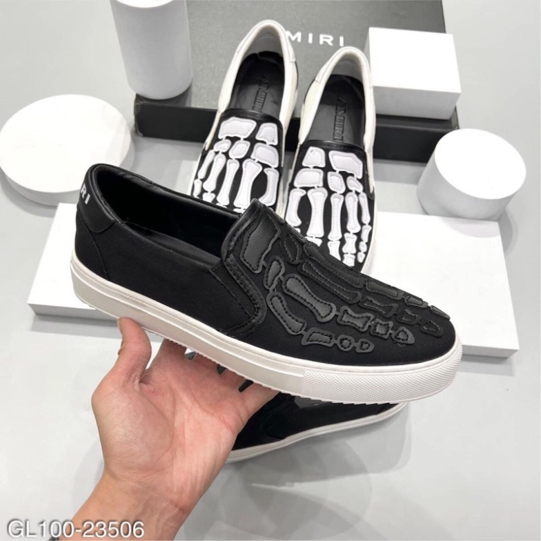 Giày Lười Nam Bàn Tay Xương Thêu có hộp hãng chuẩn thương hiệu New Gl100