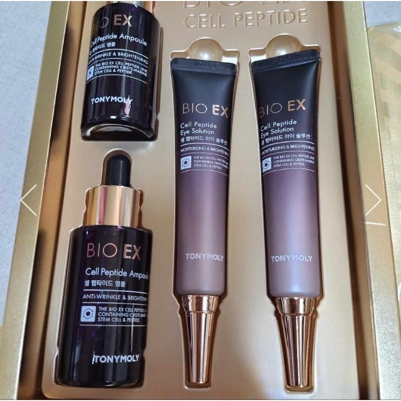 Kem dưỡng mắt cao cấp Tonymoly Bio Ex Cell Peptide Eye Solution Giảm thâm,nếp nhăn chống lão hóa 30ml