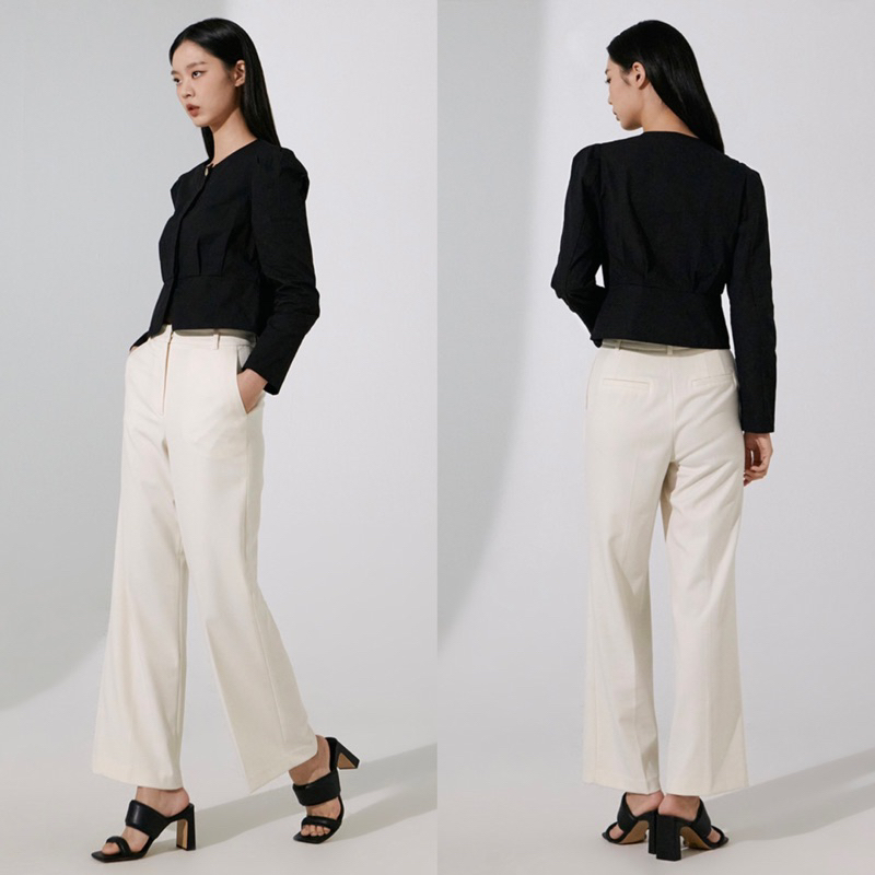 HIPU.VNXK - ÁO CROPTOP MIXXO CỔ TRÒN TAY DÀI ĐÍNH NÚT.