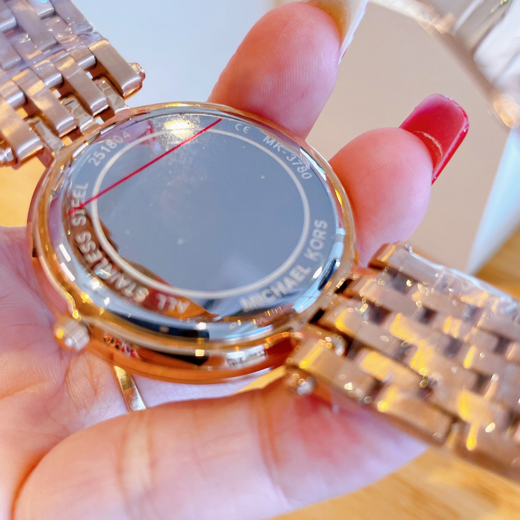 Đồng Hồ Nữ Michael Kors MK3780 Màu Vàng Hồng Đính Đá Size 39mm