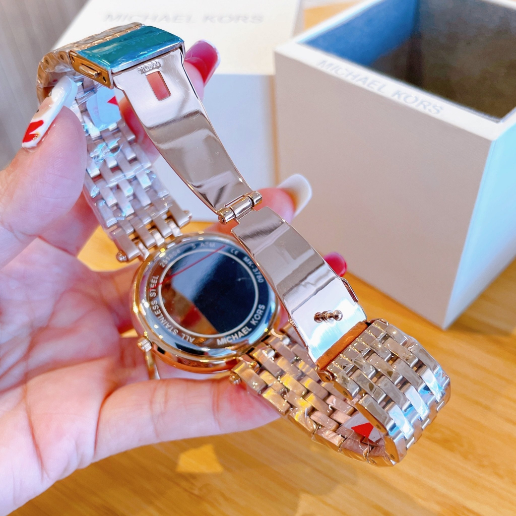 Đồng Hồ Nữ Michael Kors MK3780 Màu Vàng Hồng Đính Đá Size 39mm