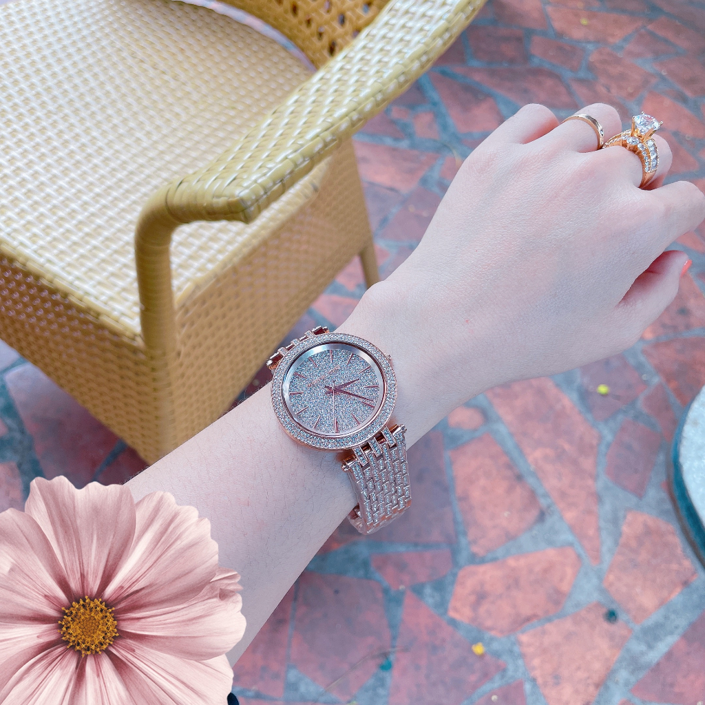Đồng Hồ Nữ Michael Kors MK3780 Màu Vàng Hồng Đính Đá Size 39mm
