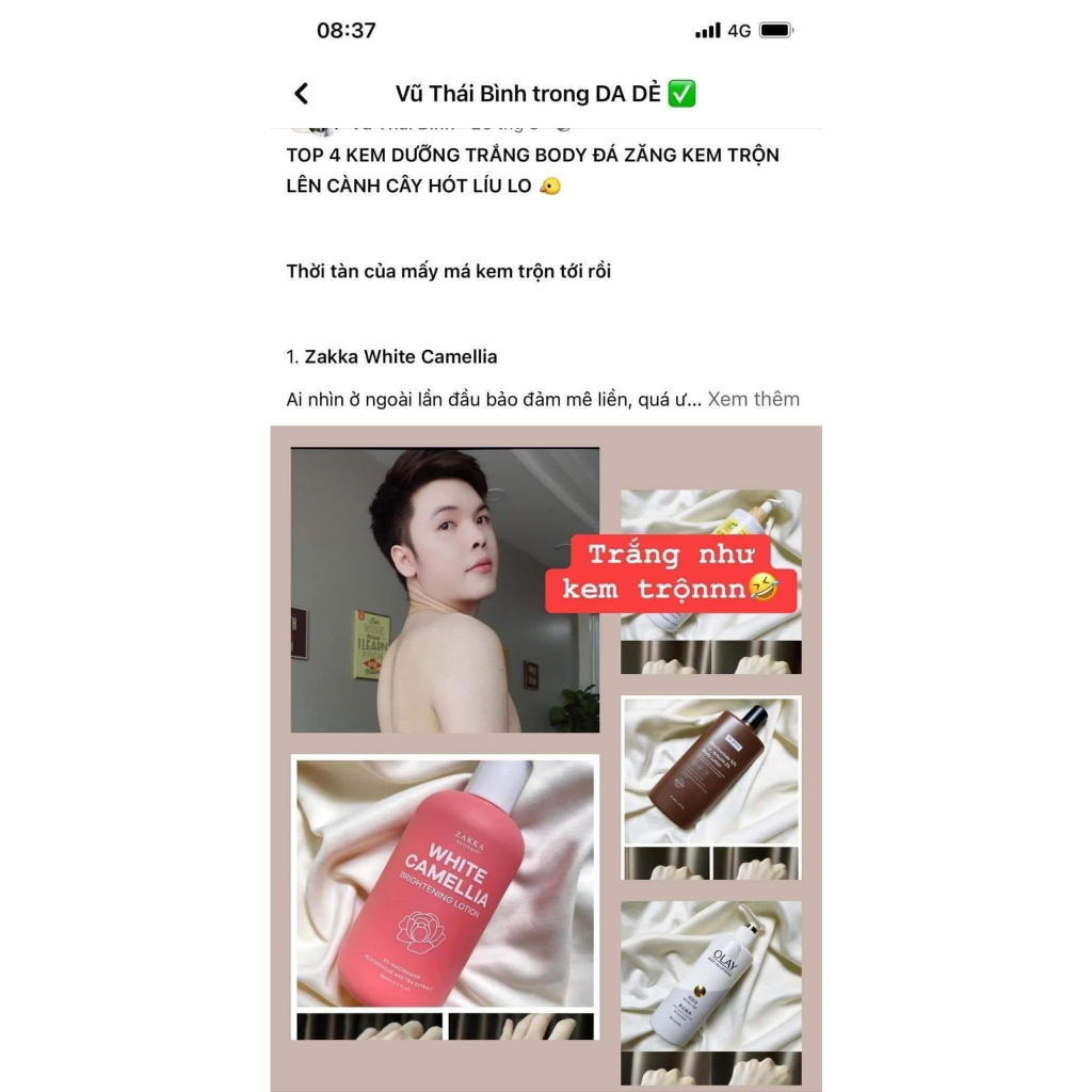 Dưỡng thể Olay Body Cellscience B3+ Optic Glow Radiance & Brightening siêu trắng sáng da