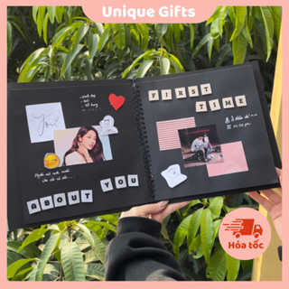 Scrapbook Love Album ảnh trang trí sẵn dùng làm quà tặng, kỷ niệm, người yêu