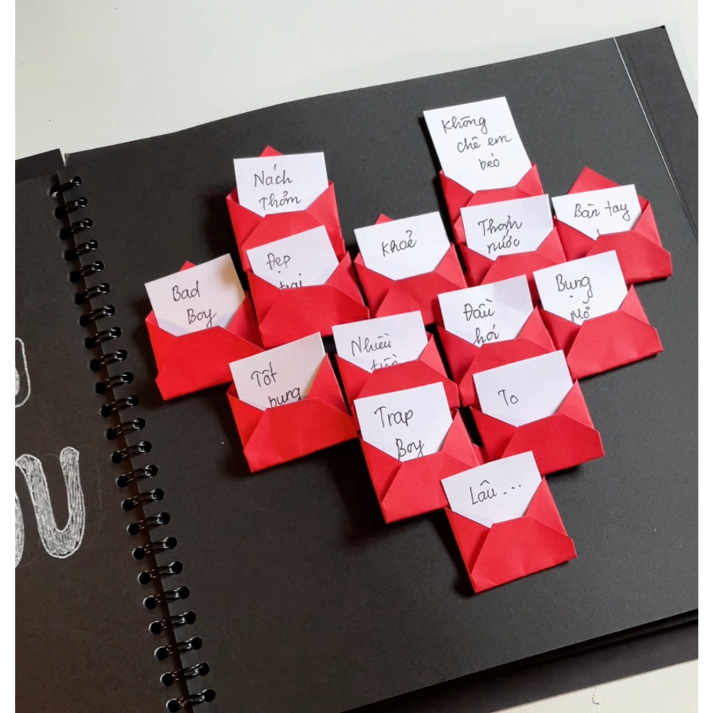 Scrapbook Love Album ảnh trang trí sẵn dùng làm quà tặng, kỷ niệm, người yêu