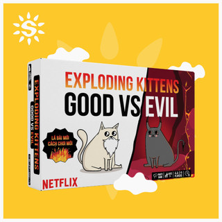 55 thẻ bài Mèo Nổ Exploding Kittens: Good vs Evil Việt Hoá cùng hướng dẫn Tiếng Việt