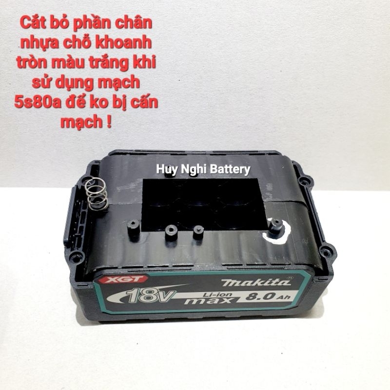 Combo: Vỏ 21700 + Mạch 5s80a + 10 Cell Samsung 40T