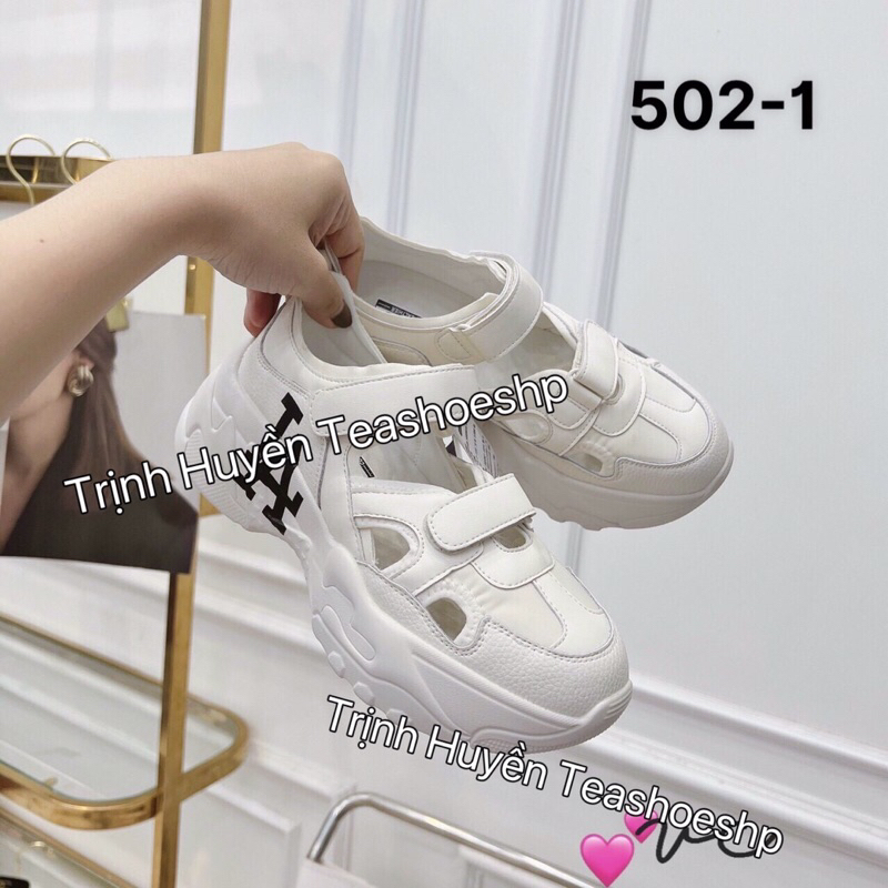 Giày thể thao trắng đế cao bằng 5cm,giày sneaker quai dán không buộc dây thoáng mềm,giày học sinh hottrend