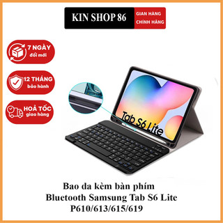 Bao da kèm bàn phím bluetooth samsung tab s6 lite p610/613/615/619 smart keyboard có kèm khay đựng bút