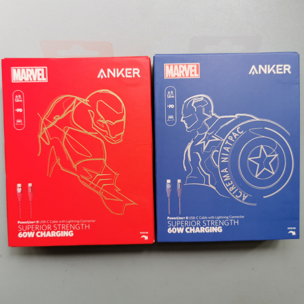 Cáp Sạc Anker USB-C to L A9551 Sạc Nhanh PD Cho iP8-14PRM Bện Dù Phiên Bản Marvel
