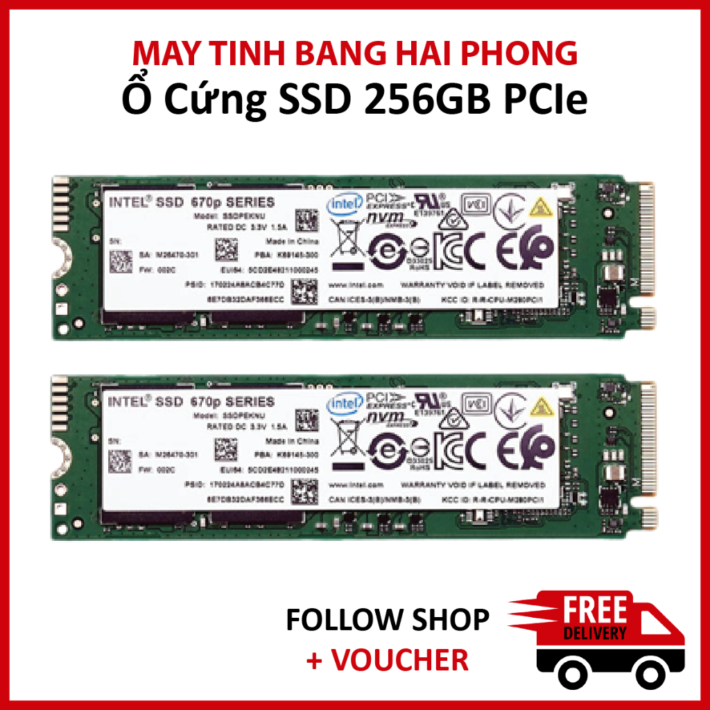 Ổ cứng Intel Pro Laptop SSD 256GB PCle NVMe Like new giá rẻ bảo hành 6 tháng | BigBuy360 - bigbuy360.vn