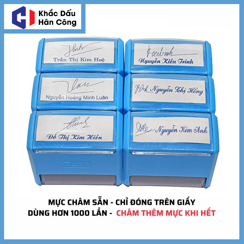 Làm Theo Yêu Cầu  Kt: 22x58mm T414 Có Mực Sẵn