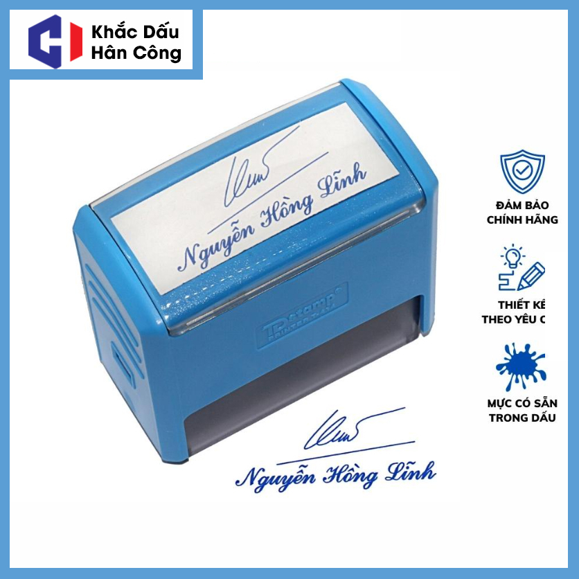 Làm Theo Yêu Cầu  Kt: 22x58mm T414 Có Mực Sẵn