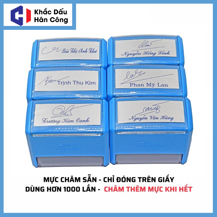 Làm Theo Yêu Cầu  Kt: 22x58mm T414 Có Mực Sẵn