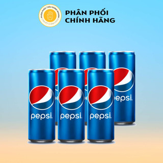 Lốc 6 Nước Ngọt Giải Khát Pepsi Có Gas Lon 330ML