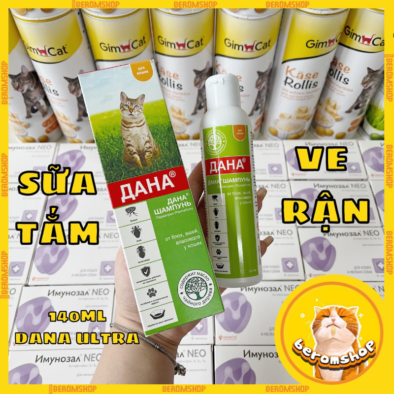 SỮA TẮM TRỊ VE RẬN DÀNH CHO MÈO APICENNA DANA NHẬP NGA GIÁ CỰC RẺ