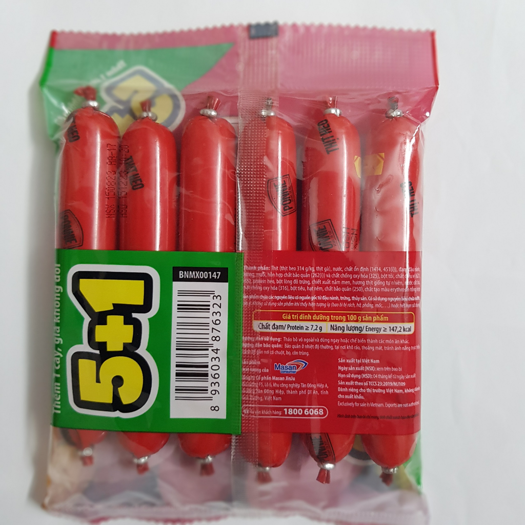 Xúc xích dinh dưỡng ăn liền Ponnie gói 5 cây vị bò/ heo
