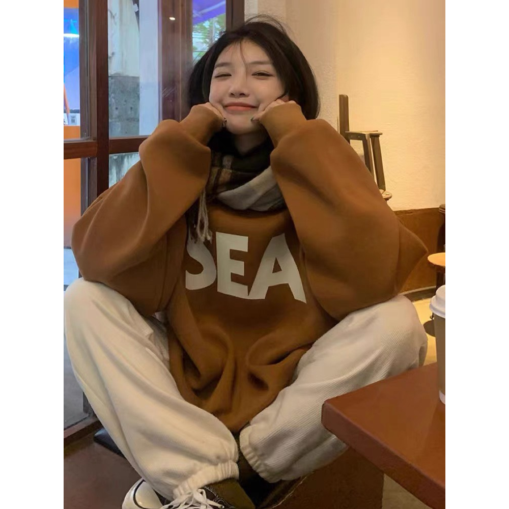 Áo sweater Losto quả dâu dễ thương Devil Princess nỉ nam nữ dày dặn form rộng thời trang hàng Quảng châu Deliz